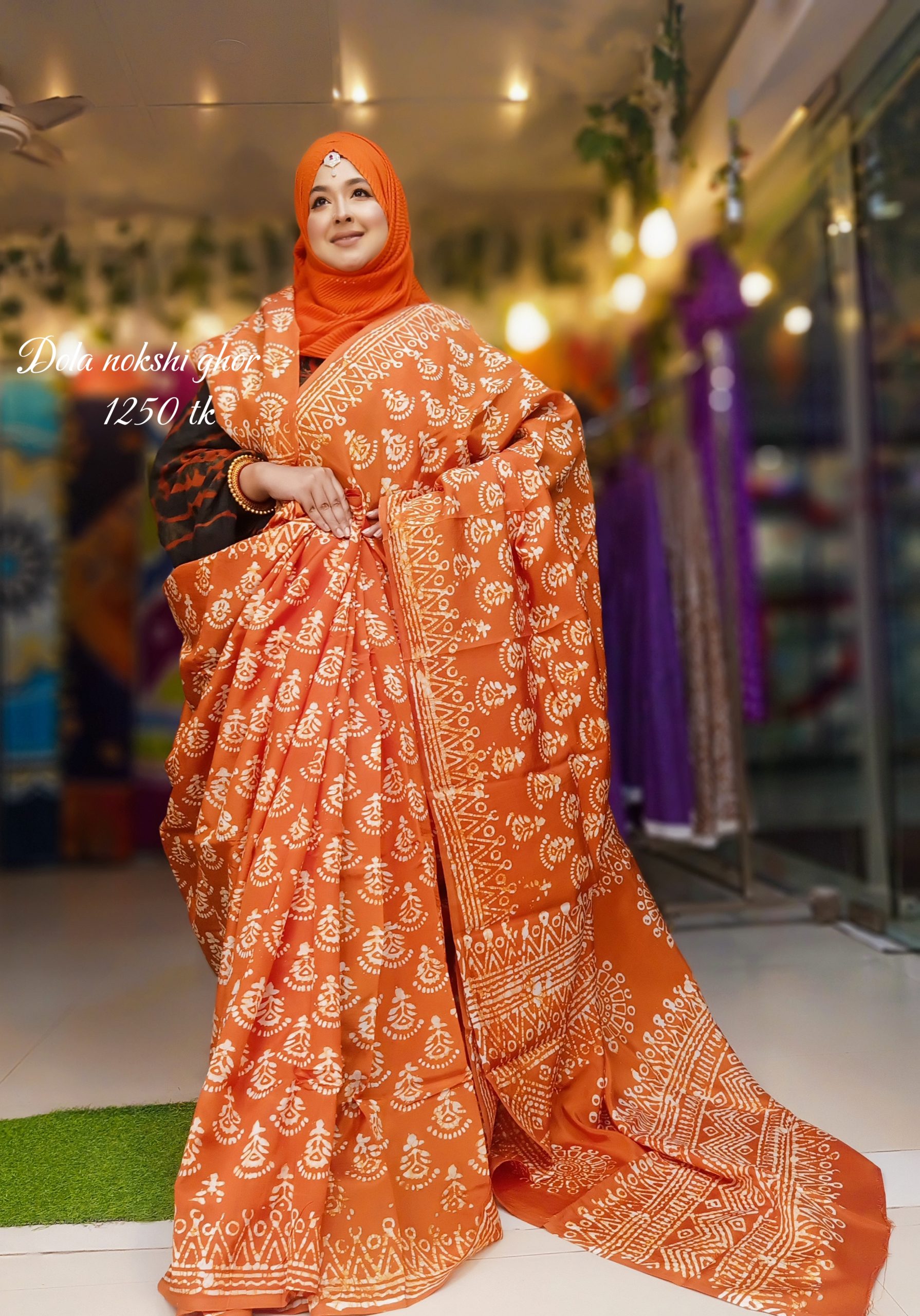 EXCLUSIVE VEGETABLE BATIK SAREE