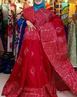 EXCLUSIVE VEGETABLE  BATIK SAREE